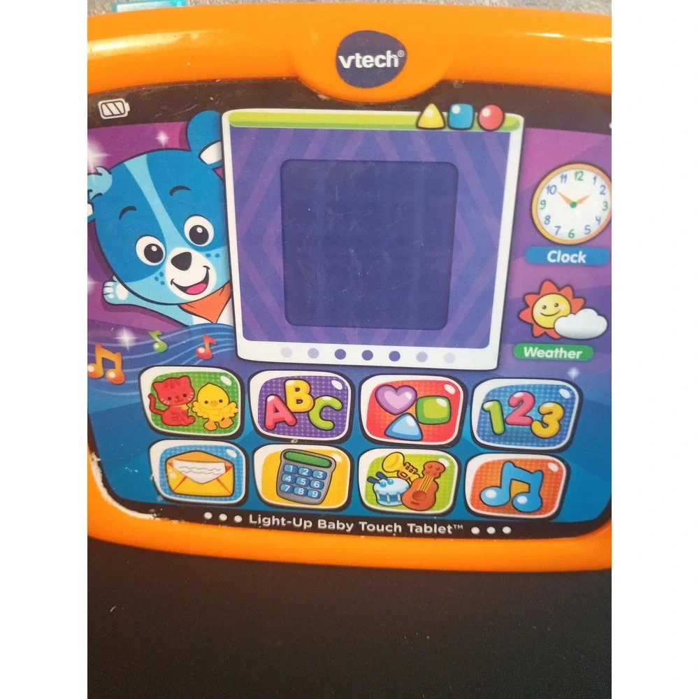 VTech Light-Up Baby Touch Tablet Orange‎ Interactive Learning Toy Music ABC 123